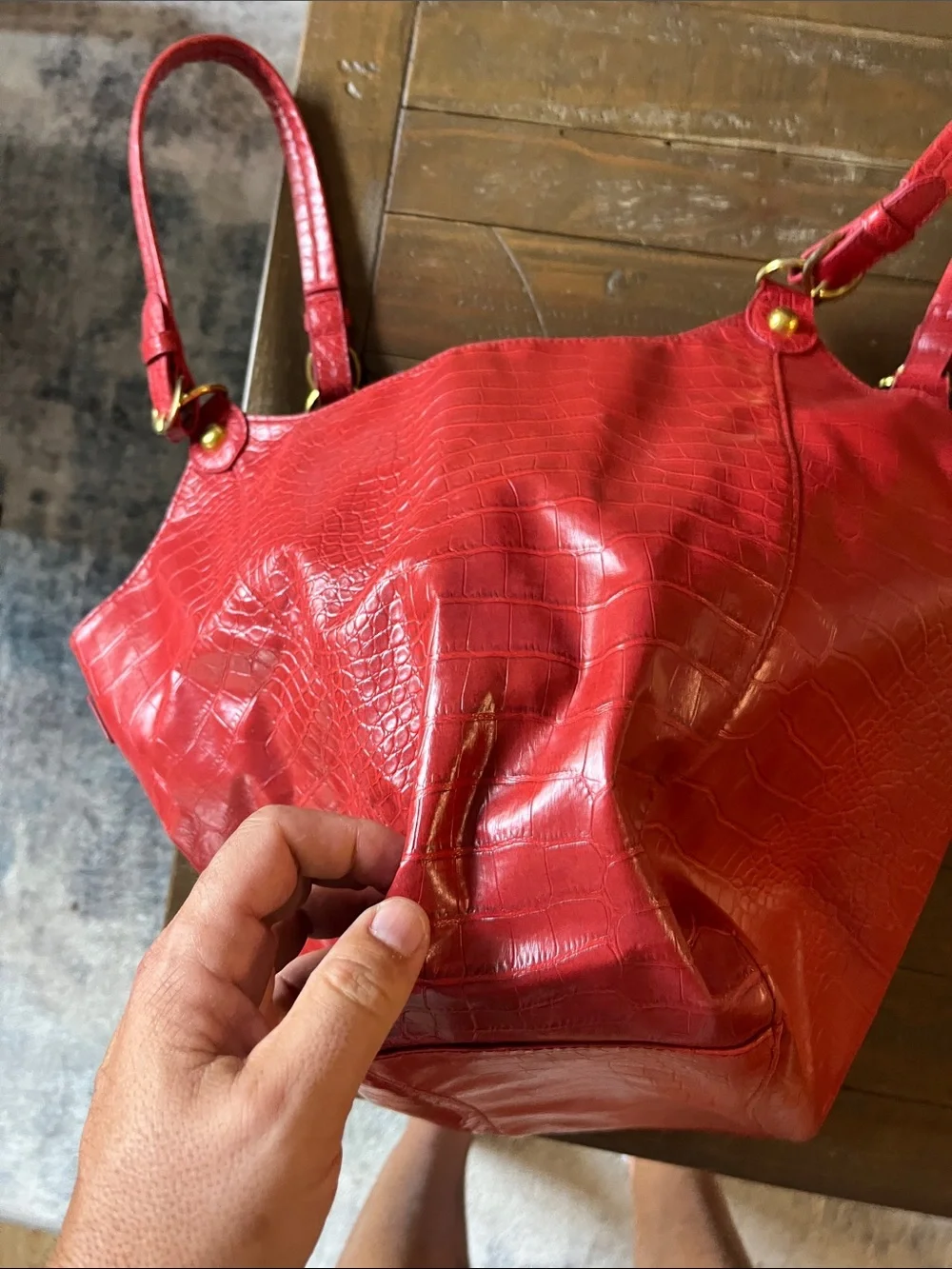 Braciano croc embossed